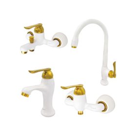 Z006401 Rose 4 Pcs. Set Goldwhite