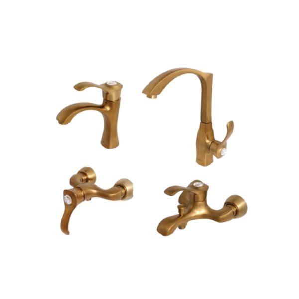 Z013402 Taban4 Pcs. Set Matt Gold